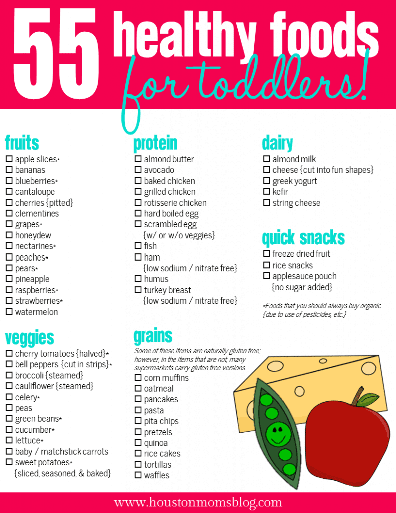55 Healthy Foods for Toddlers