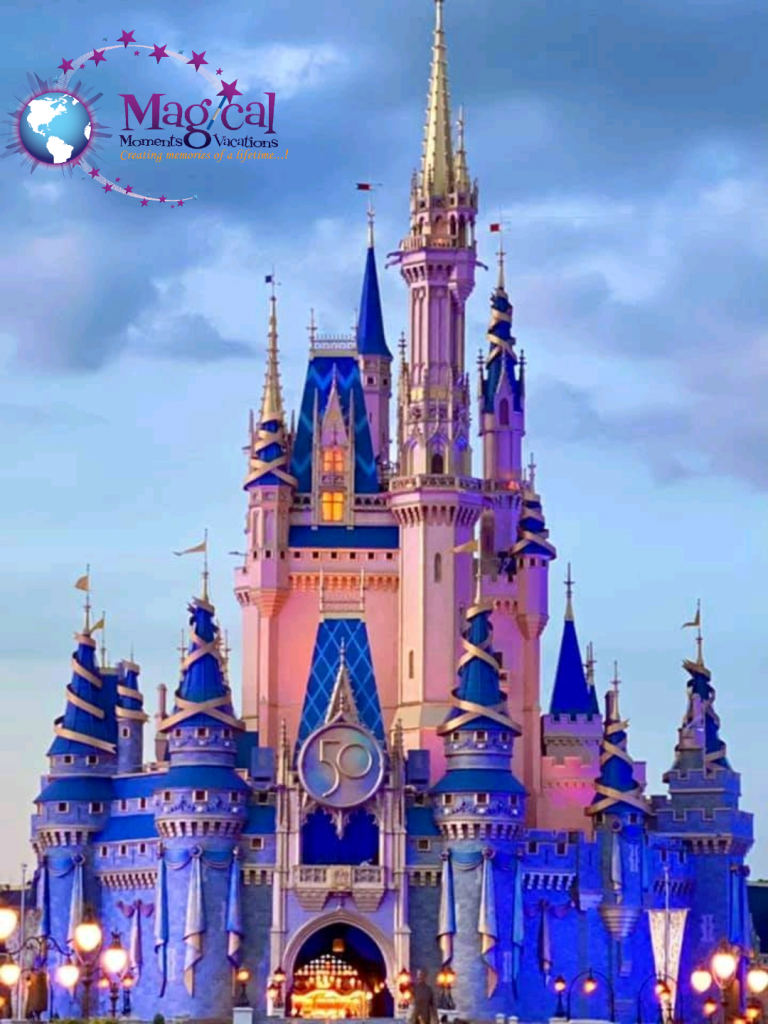 Walt Disney World castle with blue sky