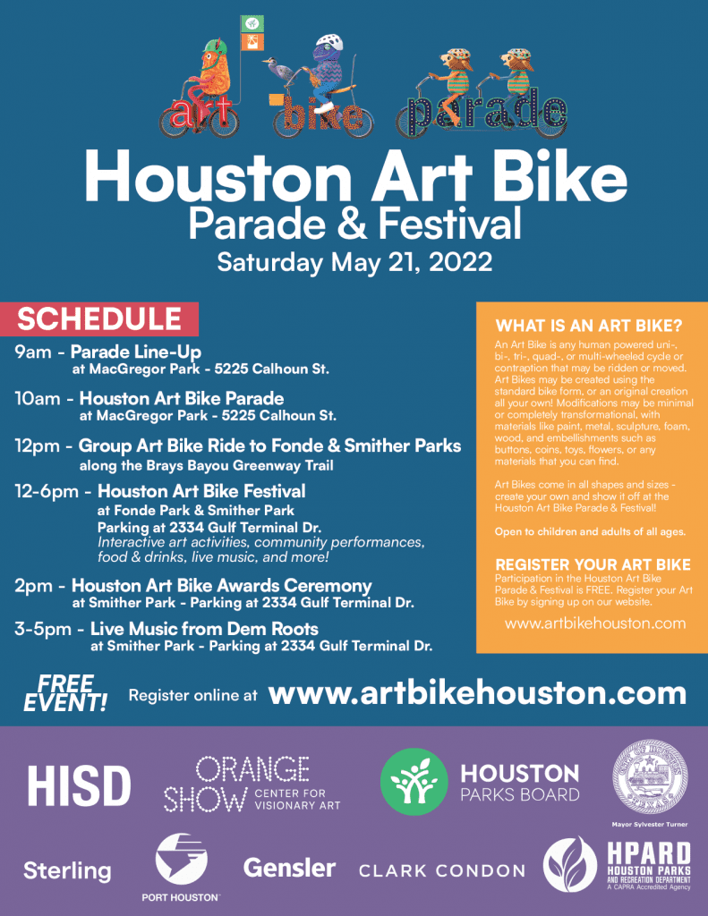 Houston Art Bike Festival flyer