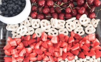 American flag fruit and snack tray