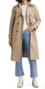 cotton blend trench coat