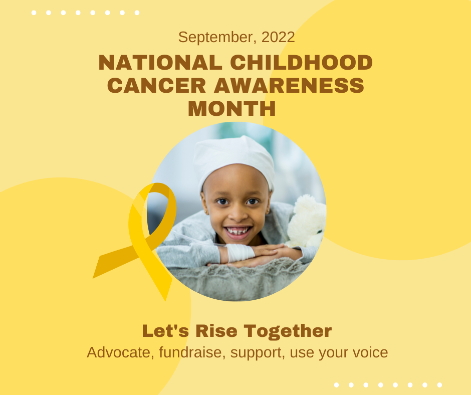 Childhood Cancer Awareness month sign