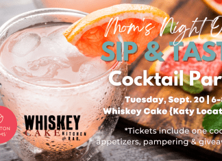 drinks with sip and taste at whiskey cake katy texas
