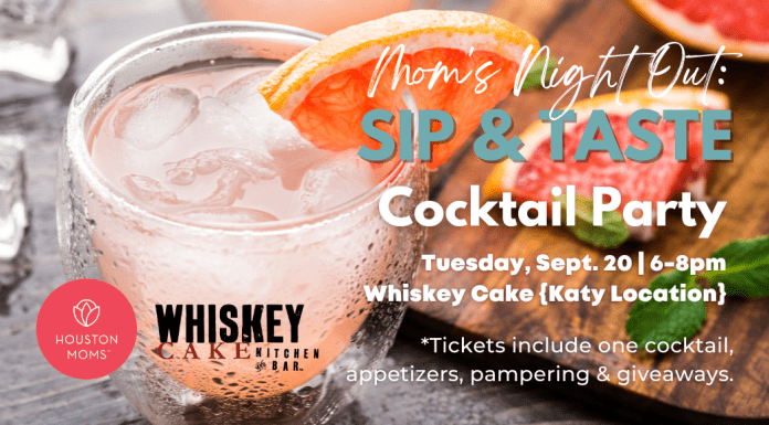 drinks with sip and taste at whiskey cake katy texas