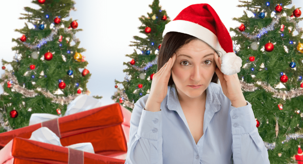 woman dealing with holiday stress 