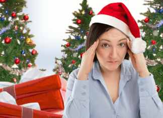 woman dealing with holiday stress