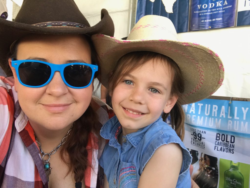 mother and daughter at the Houston Rodeo cook-off
